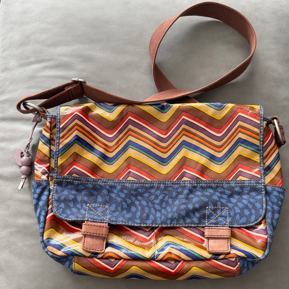 Fossil Multicolor Zigzag Pattern Multipocket Magn… - image 2